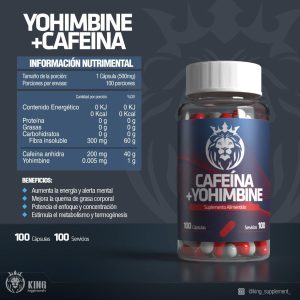 YOHIMBINE + CAFEÍNA - 100 Cápsulas