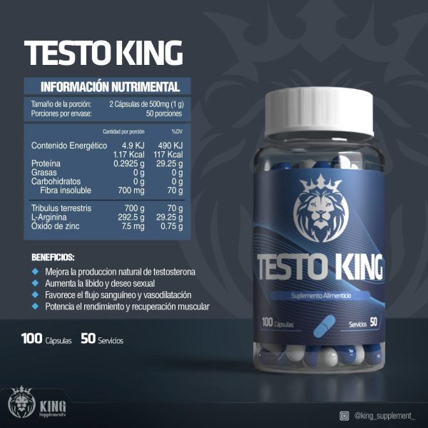TESTO KING - 100 Cápsulas