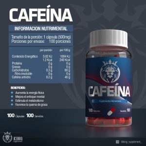 CAFEÍNA - 100 Cápsulas