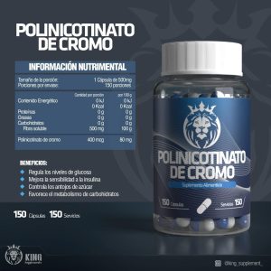 POLINICOTINATO DE CROMO - 150 Cápsulas