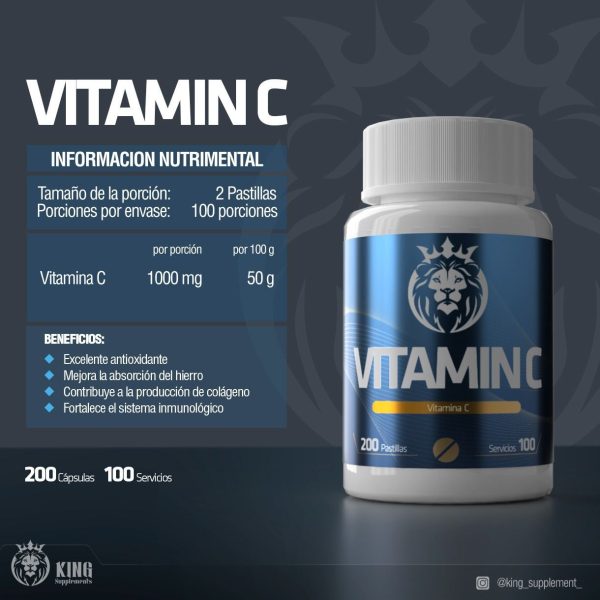 VITAMINA C - 200 Cápsulas